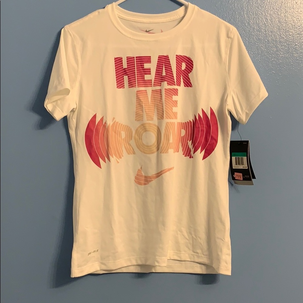 Nike dri fit shirt Hear me Roar girls XL - Picture 1 of 4